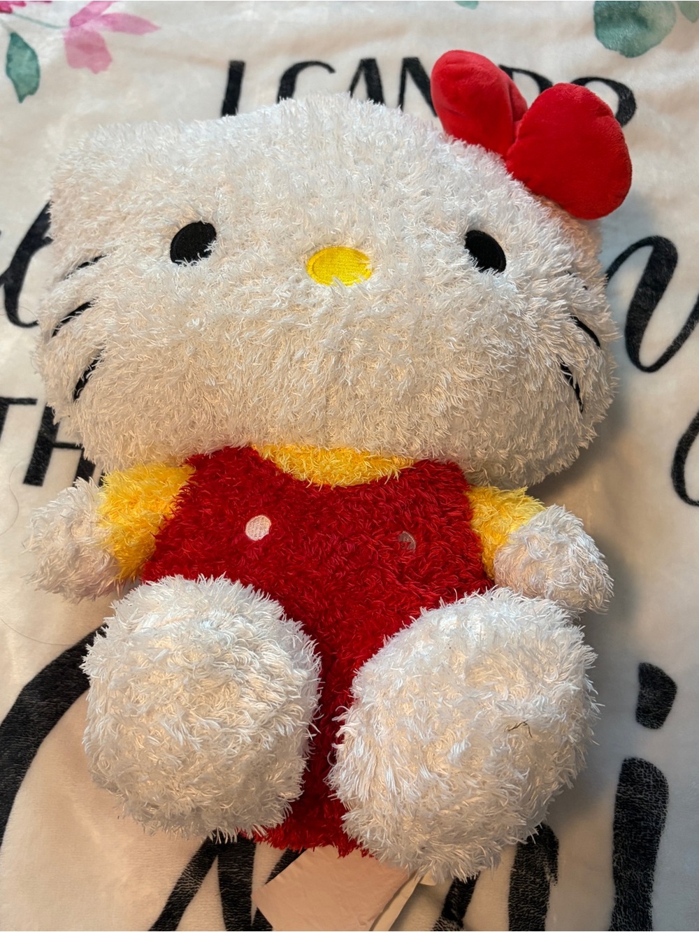 Hello Kitty Red Outfit Plush with Yellow Accents
